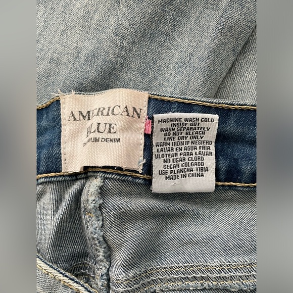 American Blue Light Wash Ripped Skinny Fit Jeans - size 9 - Picture 5 of 5